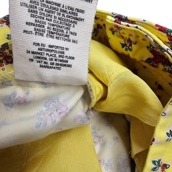 Anthropologie Cartonnier Womens Floral Crop Pants Size 4 - Picture 7 of 8